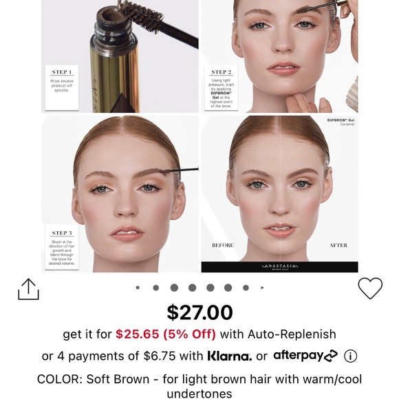 Anastasia gel tinted waterproof Eyebrow Gel-soft brown - Picture 3 of 6